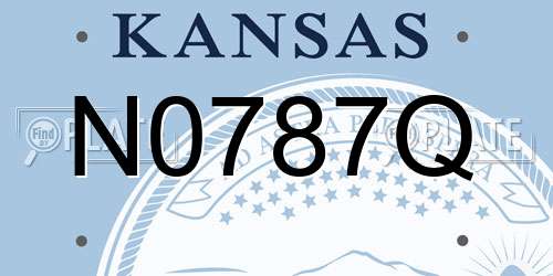 N0787Q Kansas License Plate