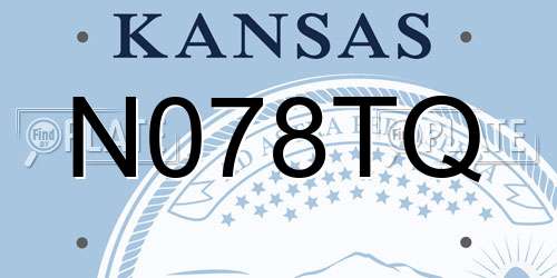 N078TQ Kansas License Plate