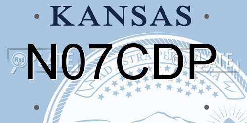 N07CDP Kansas License Plate