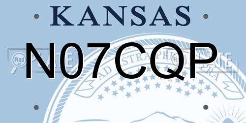 N07CQP Kansas License Plate