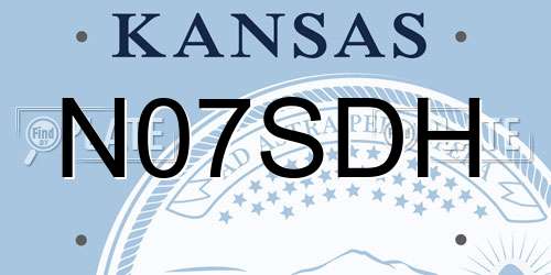 N07SDH Kansas License Plate