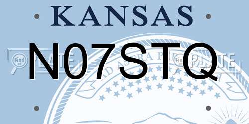 N07STQ Kansas License Plate