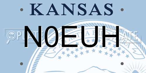 N0EUH Kansas License Plate