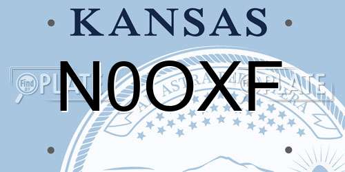 N0OXF Kansas License Plate