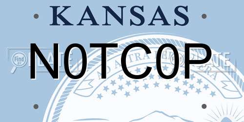 N0TC0P Kansas License Plate