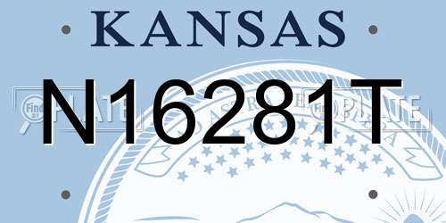 N16281T Kansas License Plate