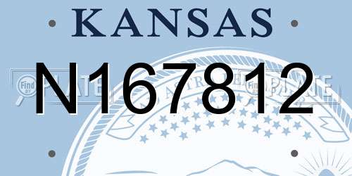 N167812 Kansas License Plate