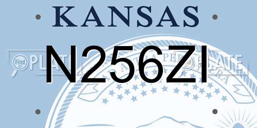 N256ZI Kansas License Plate