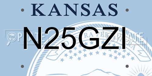 N25GZI Kansas License Plate