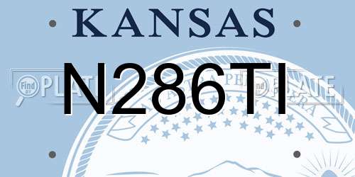 N286TI Kansas License Plate
