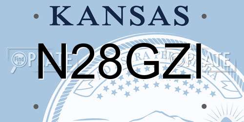 N28GZI Kansas License Plate