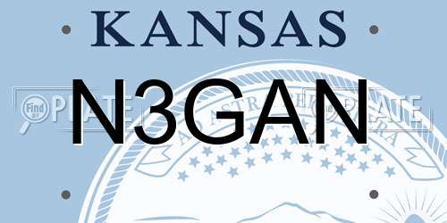 N3GAN Kansas License Plate