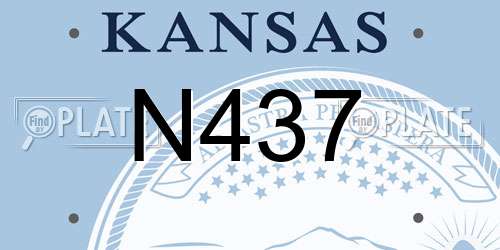 N437 Kansas License Plate
