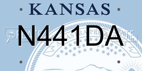 N441DA Kansas License Plate
