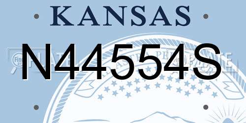 N44554S Kansas License Plate