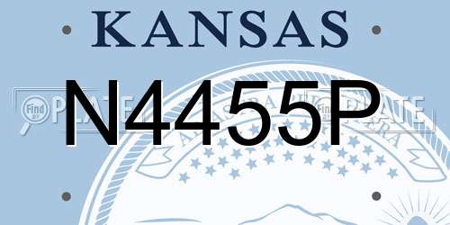 N4455P Kansas License Plate