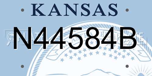 N44584B Kansas License Plate