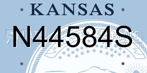 N44584S Kansas License Plate
