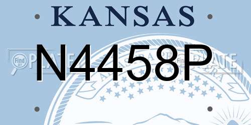 N4458P Kansas License Plate