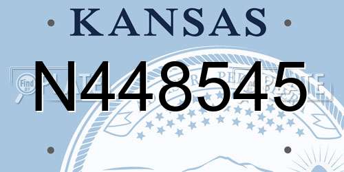 N448545 Kansas License Plate