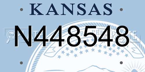N448548 Kansas License Plate