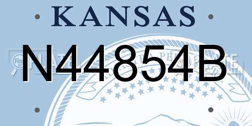 N44854B Kansas License Plate
