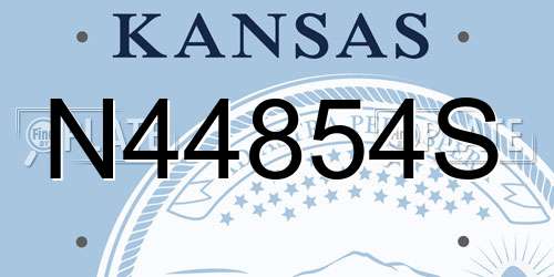 N44854S Kansas License Plate