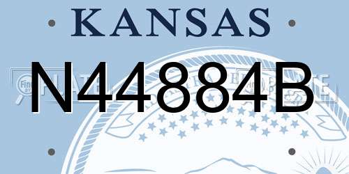 N44884B Kansas License Plate