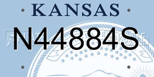N44884S Kansas License Plate