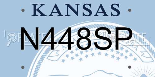 N448SP Kansas License Plate