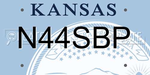 N44SBP Kansas License Plate