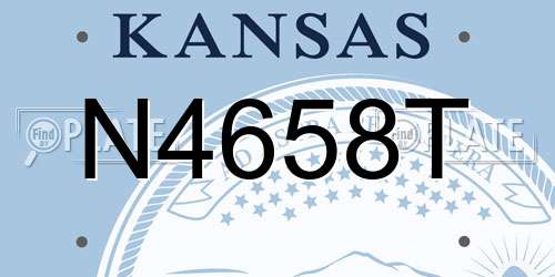 N4658T Kansas License Plate