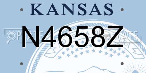 N4658Z Kansas License Plate