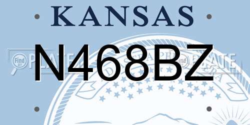 N468BZ Kansas License Plate