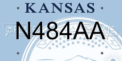 N484AA Kansas License Plate