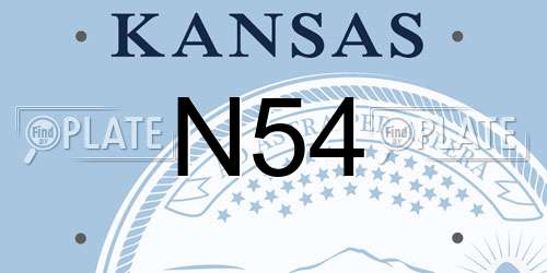 N54 Kansas License Plate