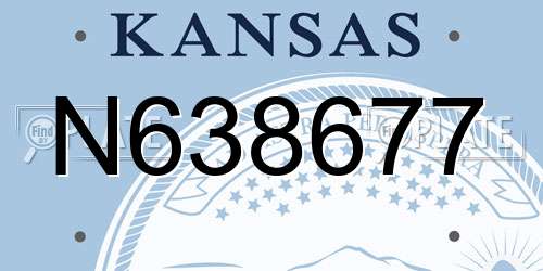 N638677 Kansas License Plate