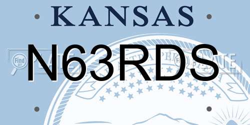 N63RDS Kansas License Plate