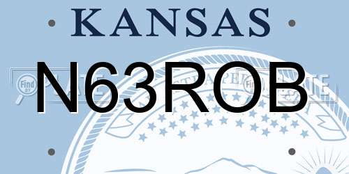 N63ROB Kansas License Plate