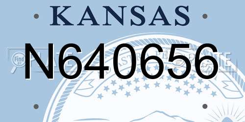 N640656 Kansas License Plate