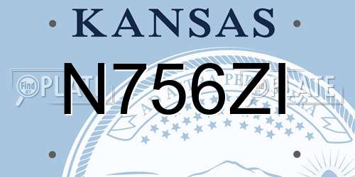 N756ZI Kansas License Plate