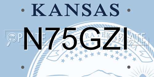 N75GZI Kansas License Plate