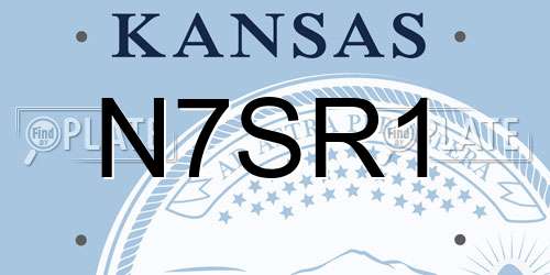 N7SR1 Kansas License Plate