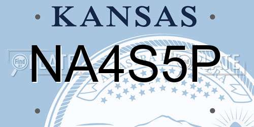 NA4S5P Kansas License Plate