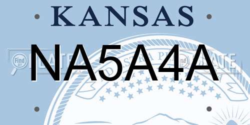 NA5A4A Kansas License Plate
