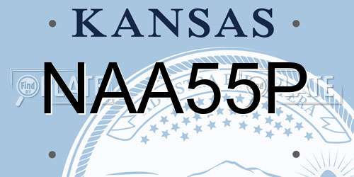 NAA55P Kansas License Plate
