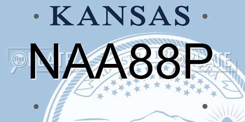 NAA88P Kansas License Plate