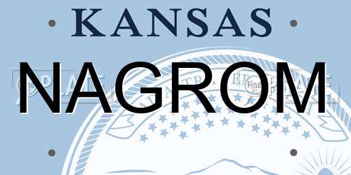NAGROM Kansas License Plate