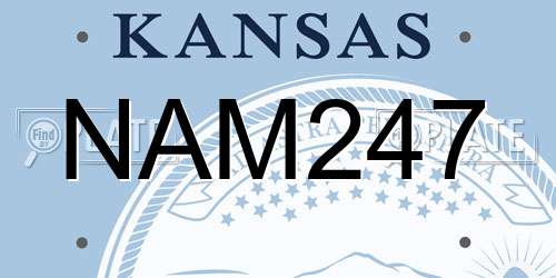 NAM247 Kansas License Plate