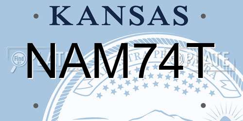 NAM74T Kansas License Plate